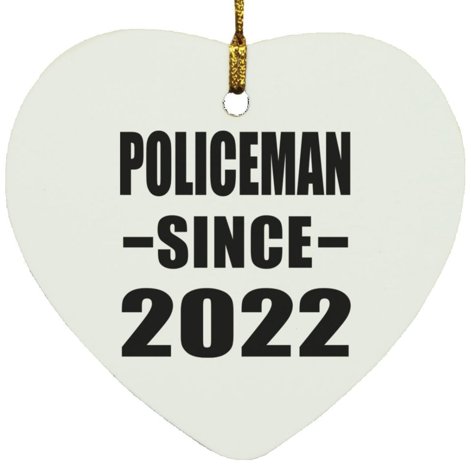 Policeman Since 2022 - Heart Ornament