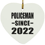 Policeman Since 2022 - Heart Ornament