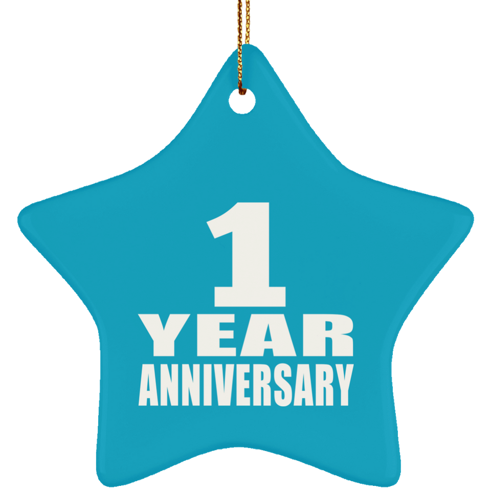 1st Anniversary 1 Year - Star Ornament
