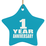 1st Anniversary 1 Year - Star Ornament