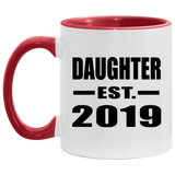 Daughter Established EST. 2019 - 11oz Accent Mug Red