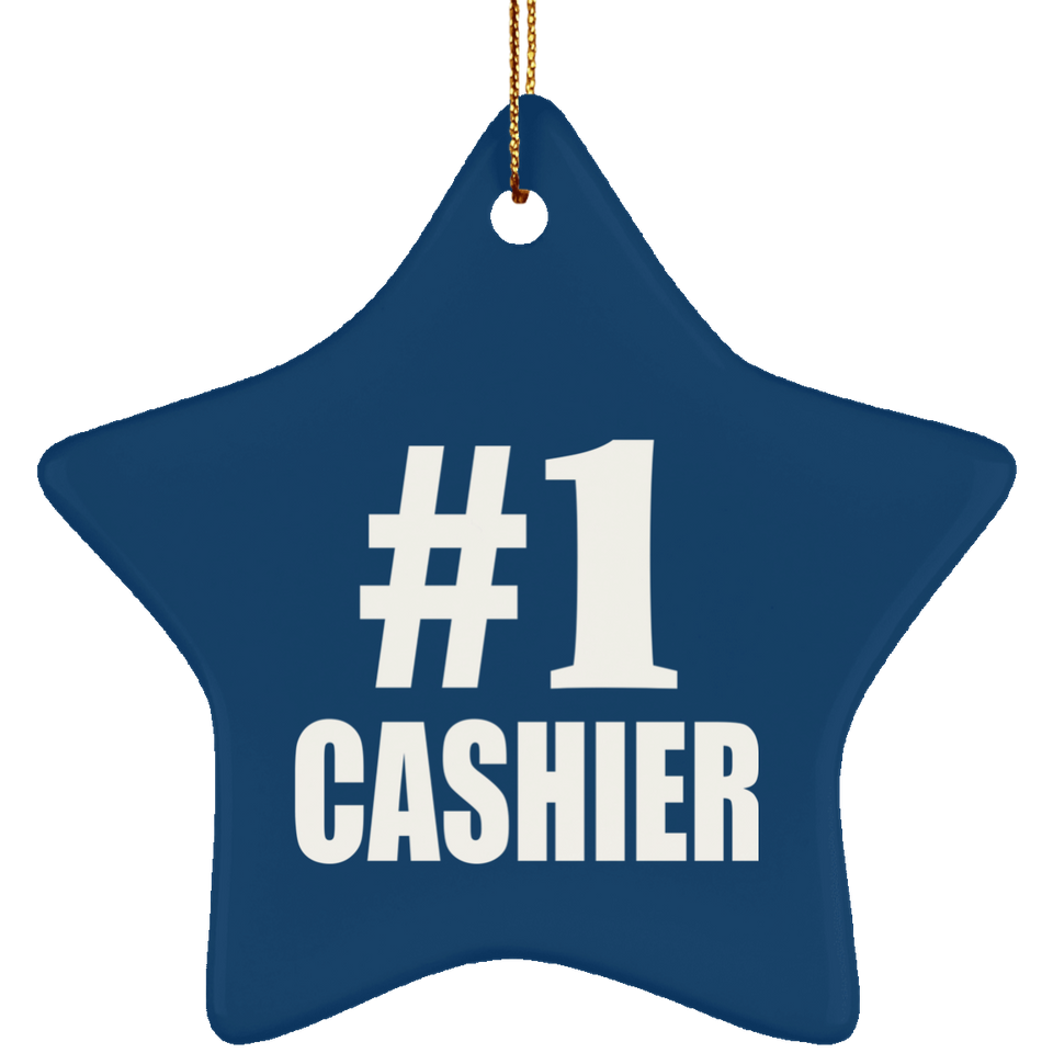 Number One #1 Cashier - Star Ornament