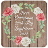 First Christmas With My Boyfriend 2022 - Drink Coaster B