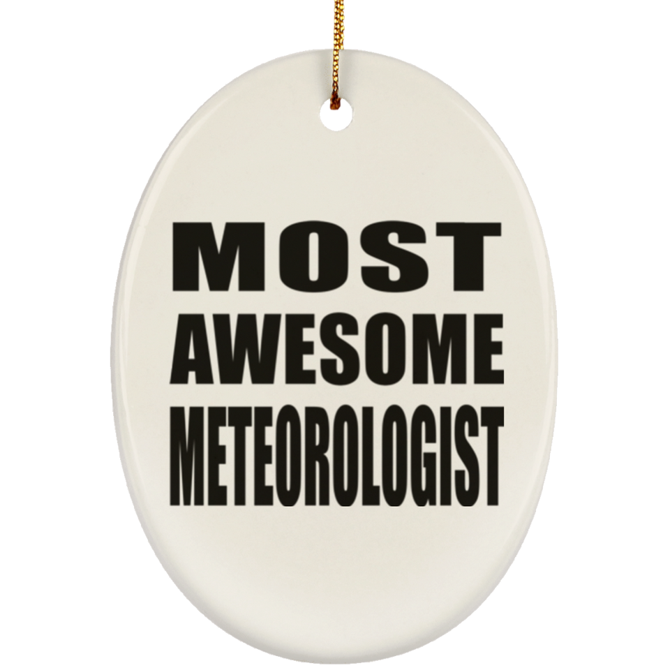 Most Awesome Meteorologist - Oval Ornament