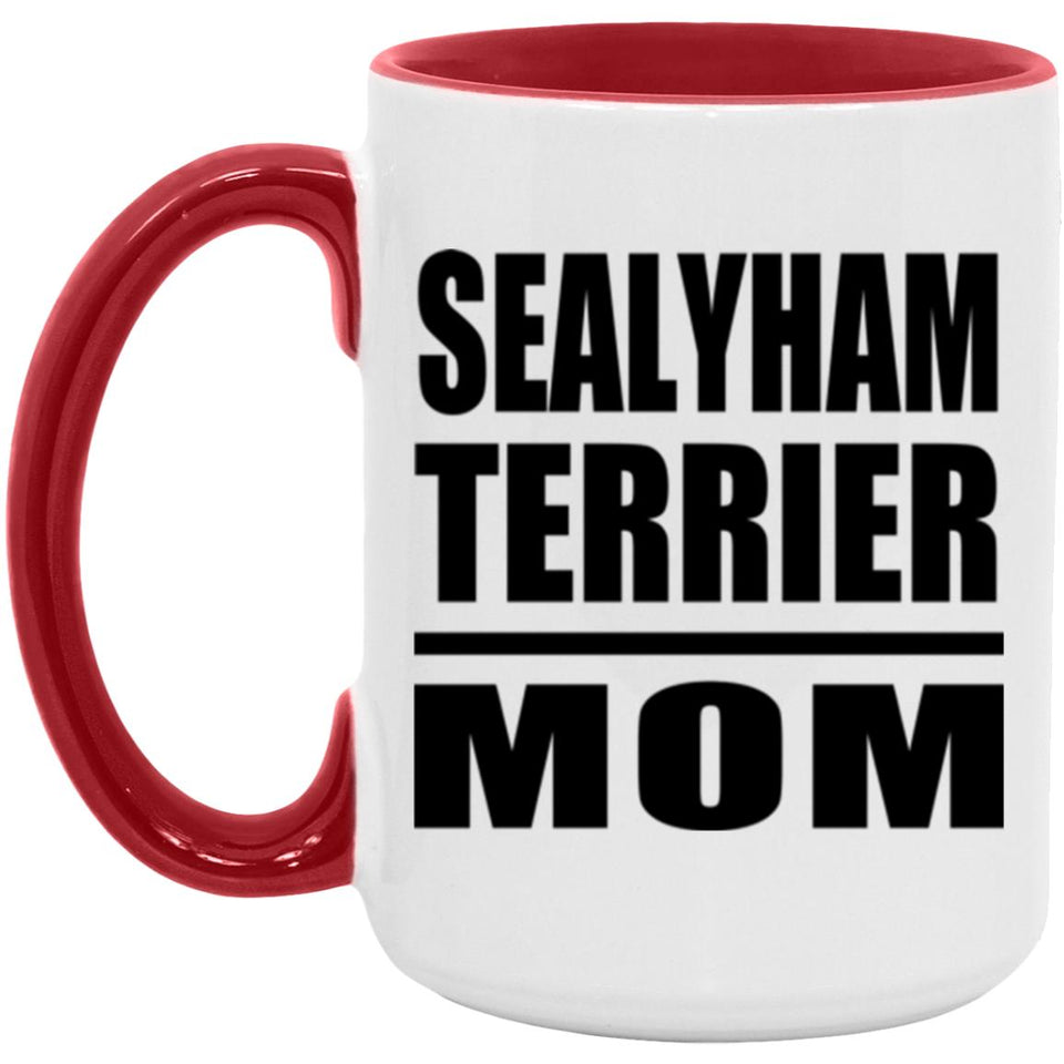 Sealyham Terrier Mom - 15oz Accent Mug Red