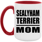 Sealyham Terrier Mom - 15oz Accent Mug Red