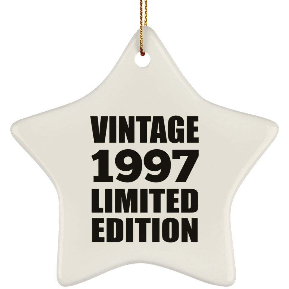 27th Birthday Vintage 1997 Limited Edition - Star Ornament