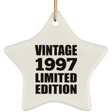 27th Birthday Vintage 1997 Limited Edition - Star Ornament
