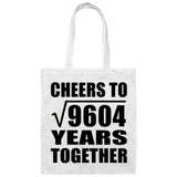 98th Anniversary Cheers To Square Root of 9604 Years Together - Tote Bag White