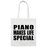 Piano Makes Life Special - Tote Bag White
