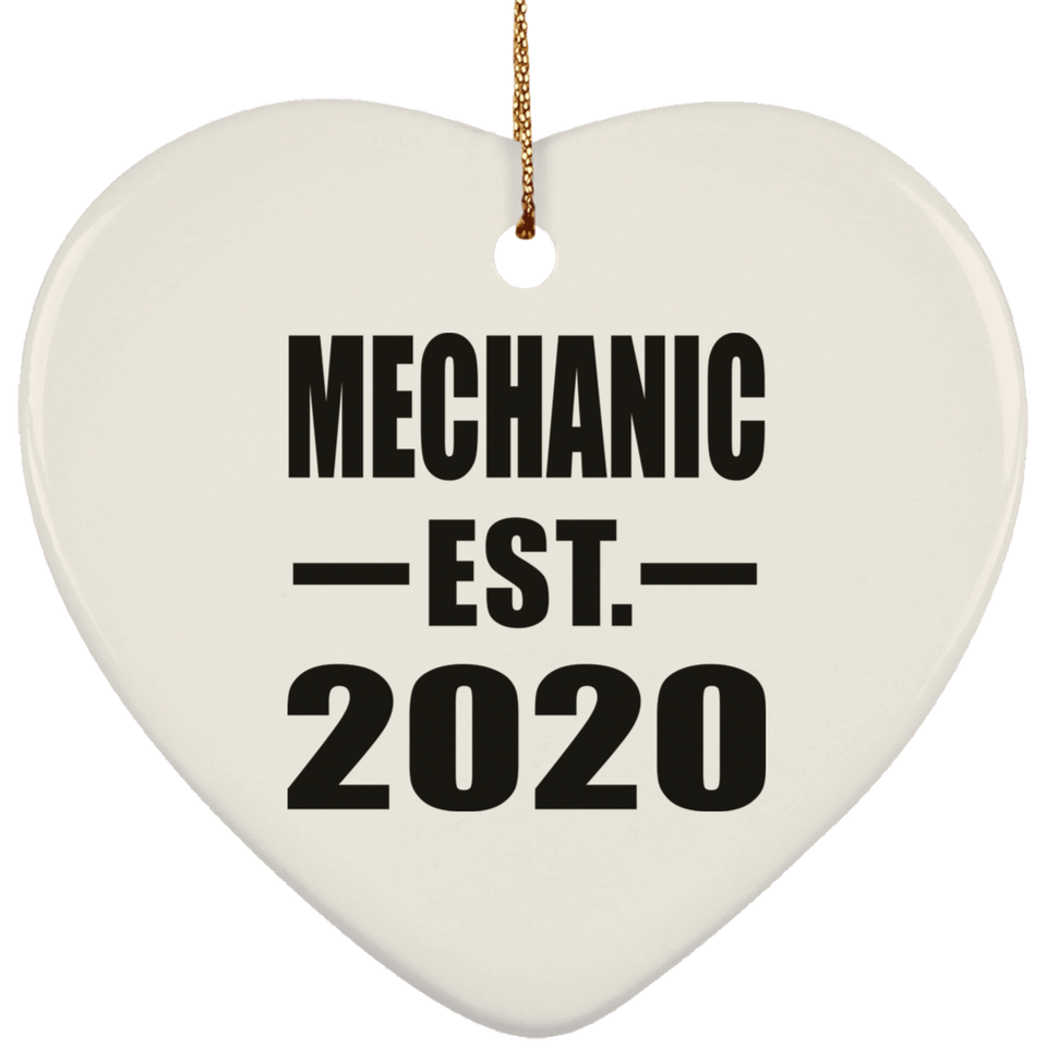 Mechanic Established EST. 2020 - Heart Ornament