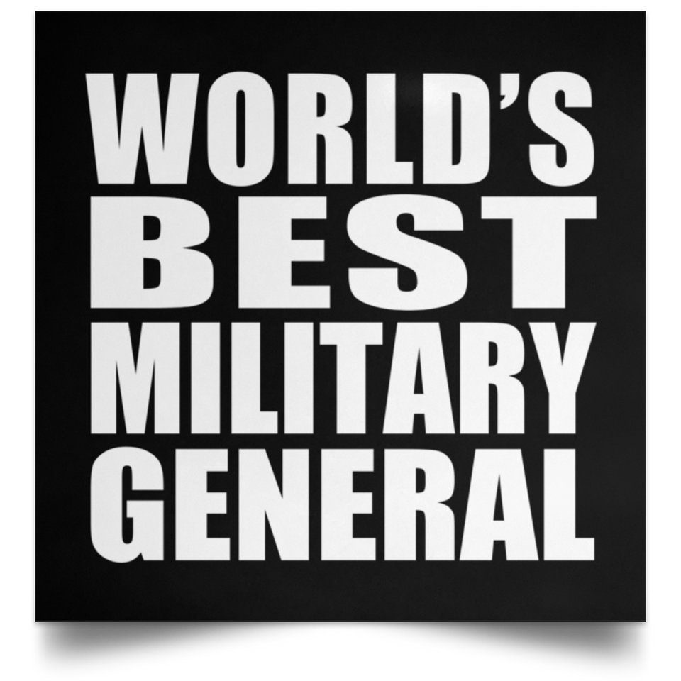 World's Best Military General - Poster Square