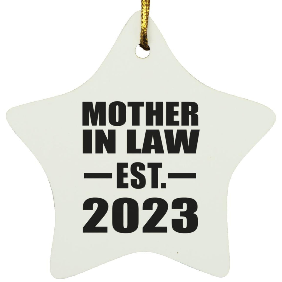 Mother In Law Established EST. 2023 - Star Ornament