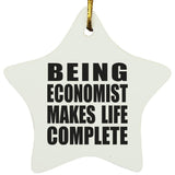 Being Economist Makes Life Complete - Star Ornament