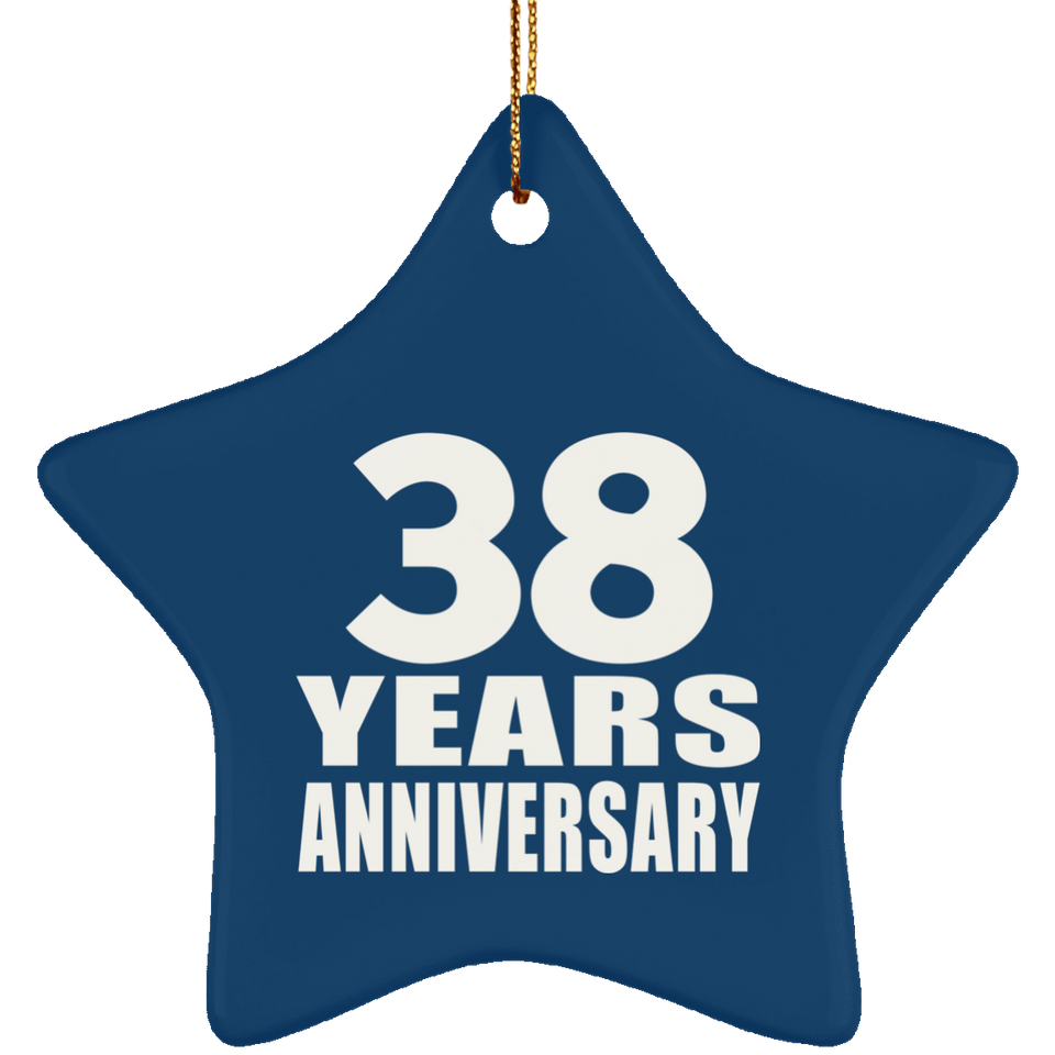 38th Anniversary 38 Years - Star Ornament