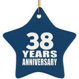38th Anniversary 38 Years - Star Ornament
