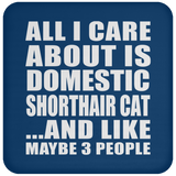 All I Care About Is Domestic Shorthair Cat - Drink Coaster