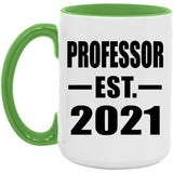 Professor Established EST. 2021 - 15oz Accent Mug Green