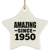 74th Birthday Amazing Since 1950 - Star Ornament