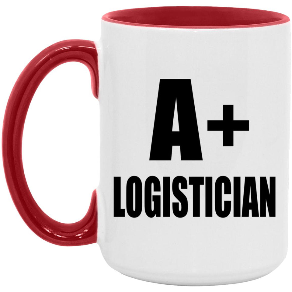 A+ Logistician - 15oz Accent Mug Red