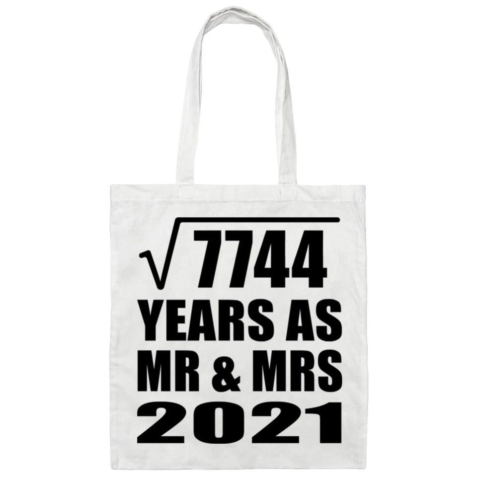 88th Anniversary Square Root of 7744 Years As Mr & Mrs 2021 - Tote Bag White