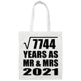 88th Anniversary Square Root of 7744 Years As Mr & Mrs 2021 - Tote Bag White