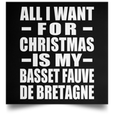 All I Want For Christmas Is My Basset Fauve De Bretagne - Poster Square