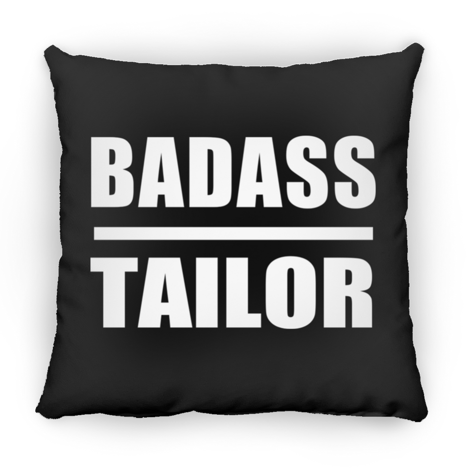 Badass Tailor - Throw Pillow Black