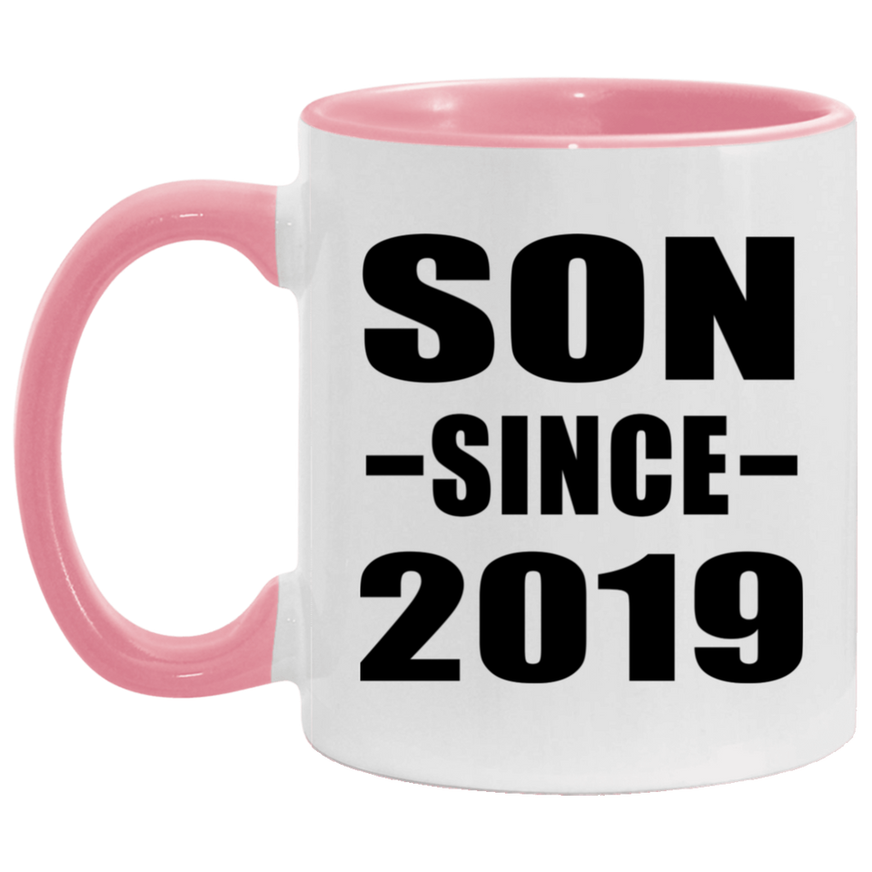 Son Since 2019 - 11oz Accent Mug Pink