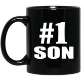 Number One #1 Son - 11 Oz Coffee Mug Black