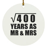 20th Anniversary Square Root of 400 Years As Mr & Mrs - Circle Ornament