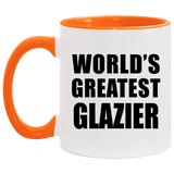 World's Greatest Glazier - 11oz Accent Mug Orange