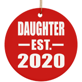 Daughter Established EST. 2020 - Circle Ornament