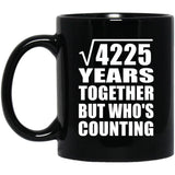 65th Anniversary Square Root of 4225 Years Who's Counting - 11oz Coffee Mug Black