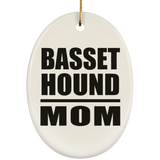Basset Hound Mom - Oval Ornament