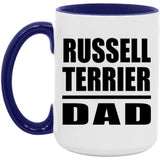 Russell Terrier Dad - 15oz Accent Mug Purple