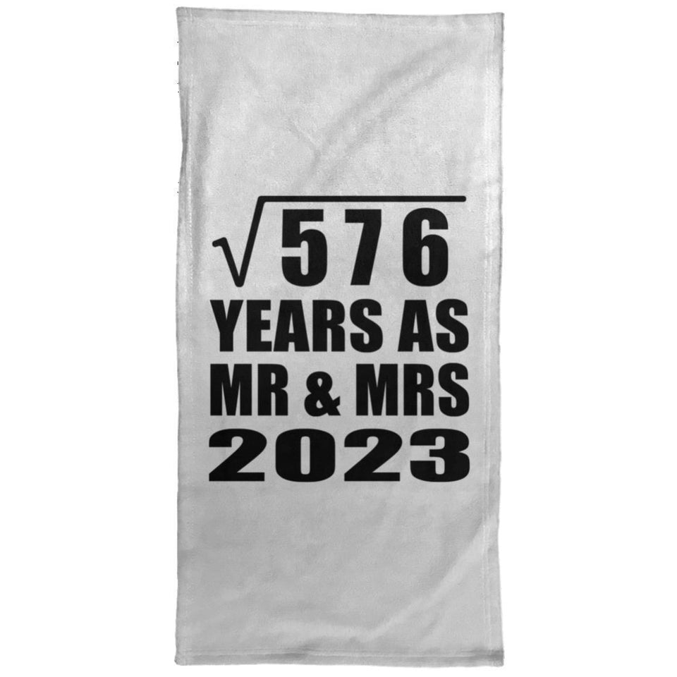 24th Anniversary Square Root of 576 Years As Mr & Mrs 2023 - Hand Towel