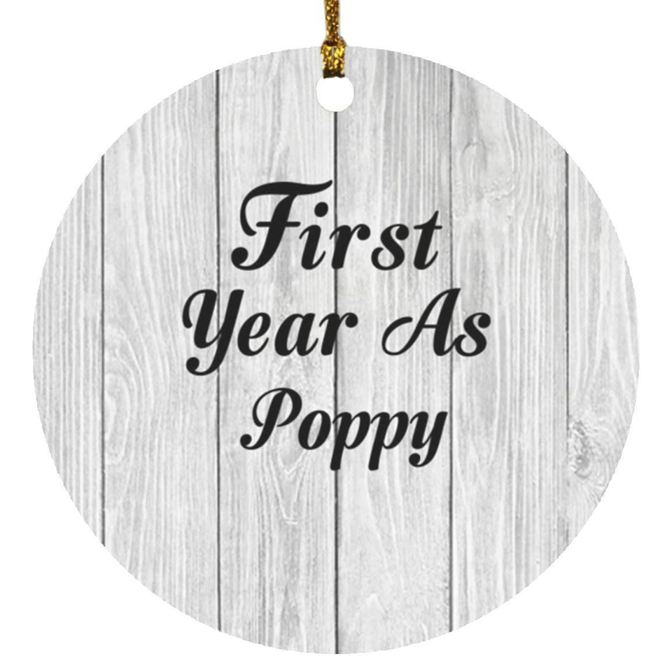 First Year As Poppy - Circle Ornament F