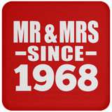 56th Anniversary Mr & Mrs Since 1968 - Drink Coaster