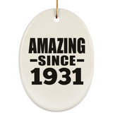 93rd Birthday Amazing Since 1931 - Oval Ornament
