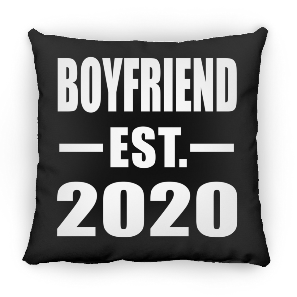Boyfriend Established EST. 2020 - Throw Pillow Black