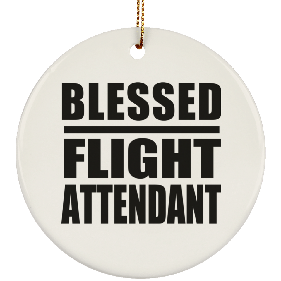 Blessed Flight Attendant - Circle Ornament