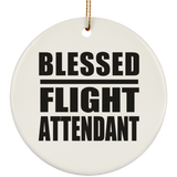 Blessed Flight Attendant - Circle Ornament