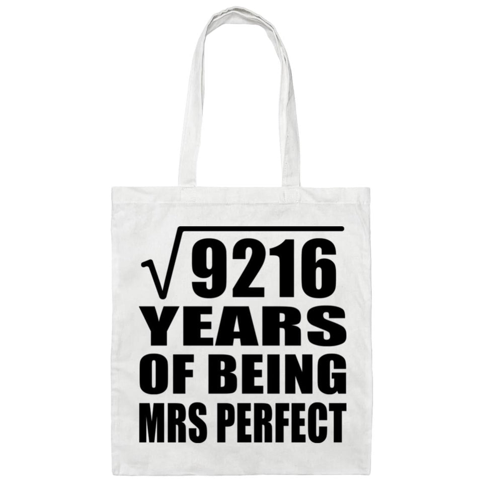 96th Anniversary Square Root of 9216 Years of Mrs Perfect - Tote Bag White