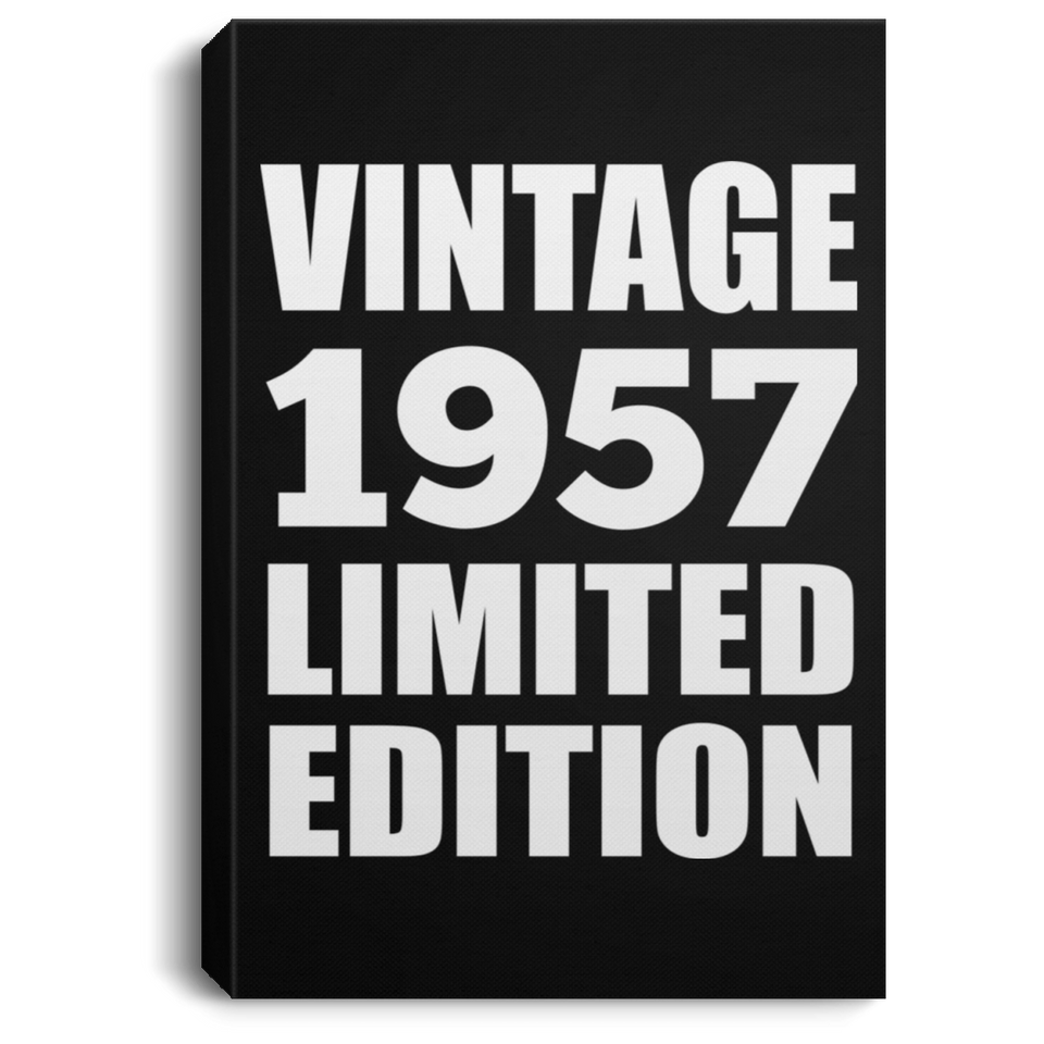 67th Birthday Vintage 1957 Limited Edition - Canvas Portrait