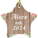 Niece Established Est. 2024 - Star Ornament B