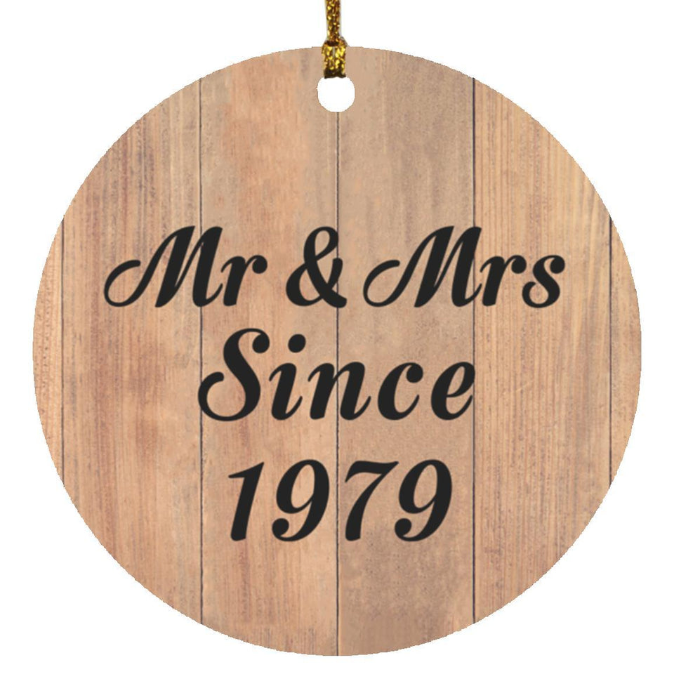 45th Anniversary Mr & Mrs Since 1979 - Circle Ornament C