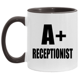 A+ Receptionist - 11oz Accent Mug Black