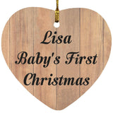 Lisa Baby's First Christmas - Heart Ornament C
