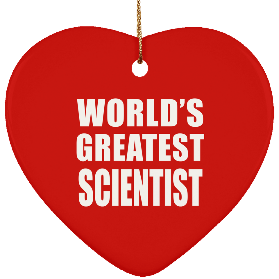 World's Greatest Scientist - Heart Ornament